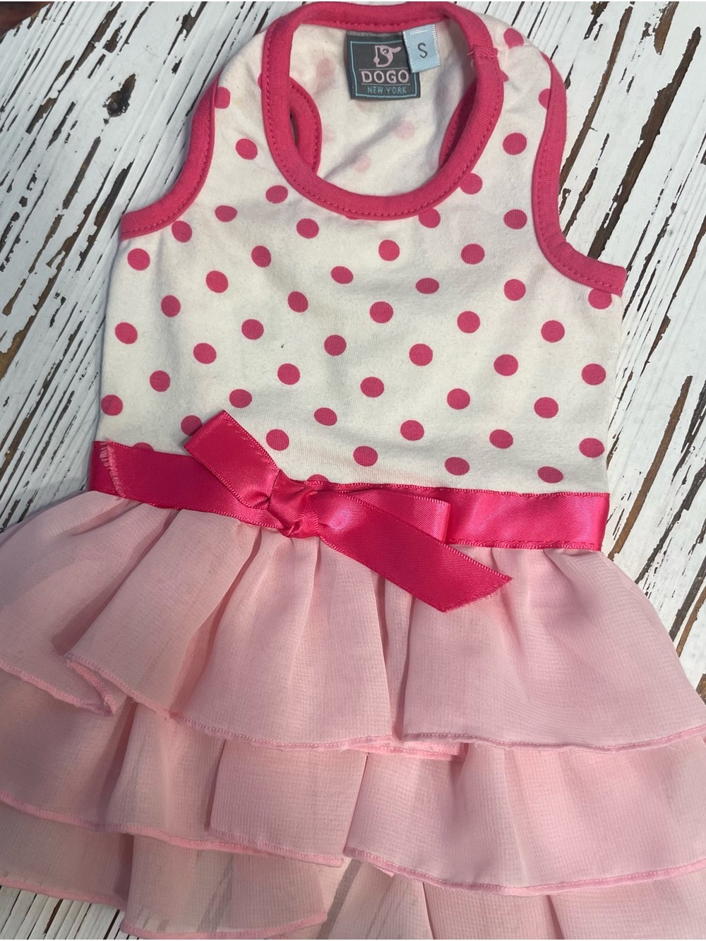 Pink Polka Dot Tulle Pet Dress